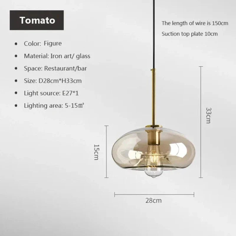 Skorter | NordicGlas - Modern Scandinavian Glass Pendant Lamp for Dining Room and Living Room