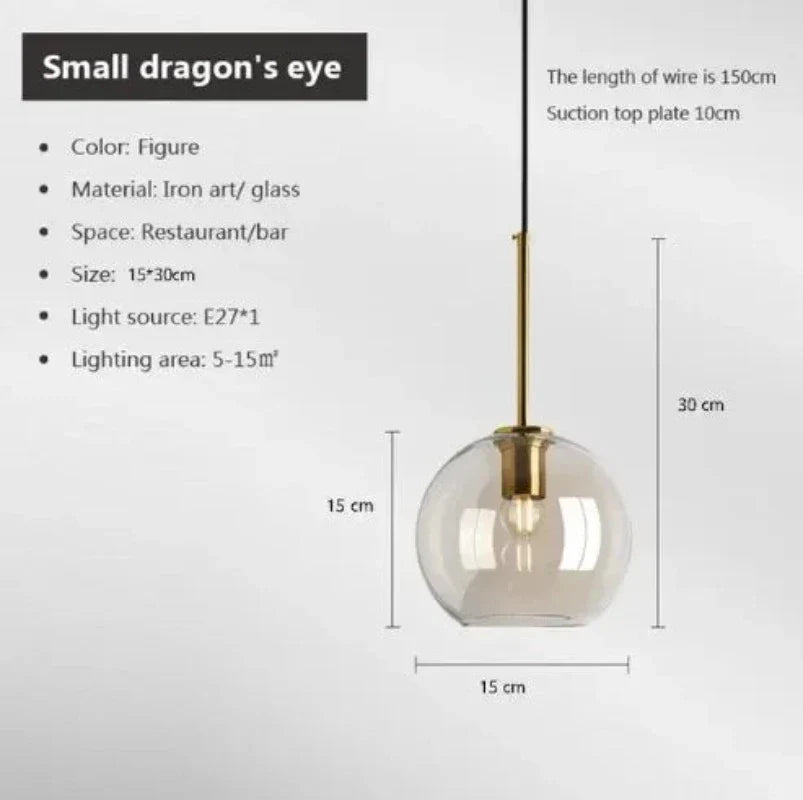 Skorter | NordicGlas - Modern Scandinavian Glass Pendant Lamp for Dining Room and Living Room