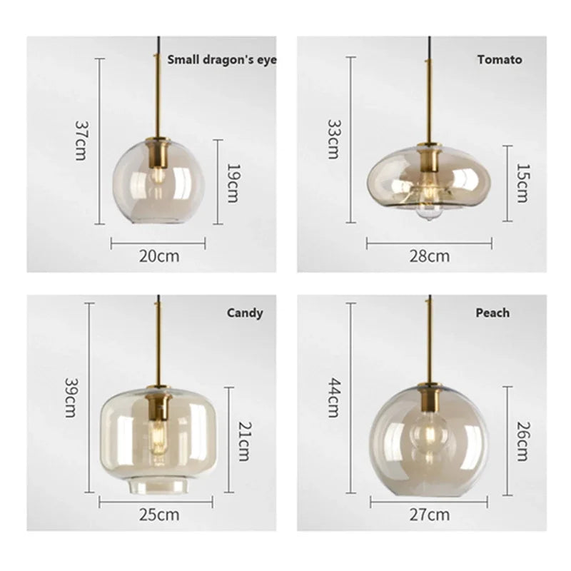 Skorter | NordicGlas - Modern Scandinavian Glass Pendant Lamp for Dining Room and Living Room