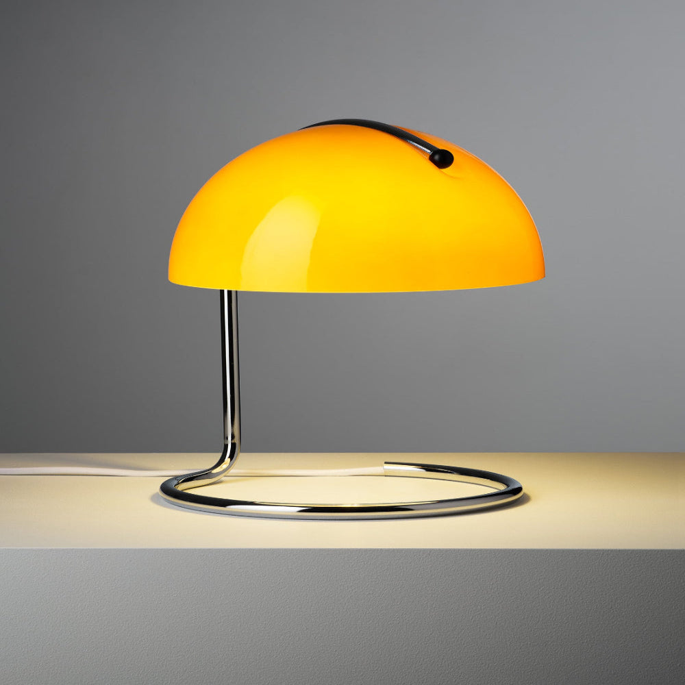 Skorter | Mid-Century Modern Desk Lamp – Retro Orange Dome Design with USB Power