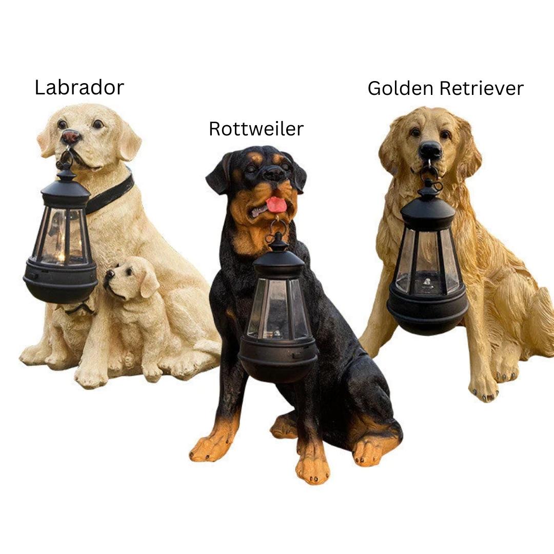 Skorter | LumiPup Solar Panel Dog Statue with LED Lighting