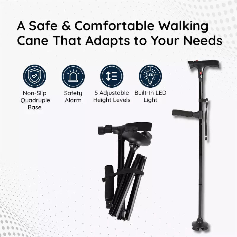 Skorter | Multi-Functional Foldable LED Walking Cane