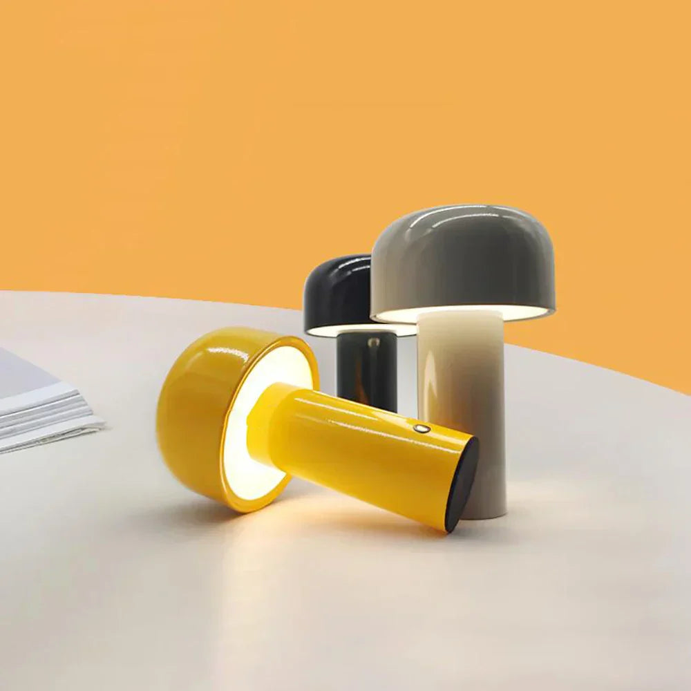 Skorter | PowerMush Rechargeable LED Mushroom Lamp | Ambient Light | Wireless Table Lamp for Home
