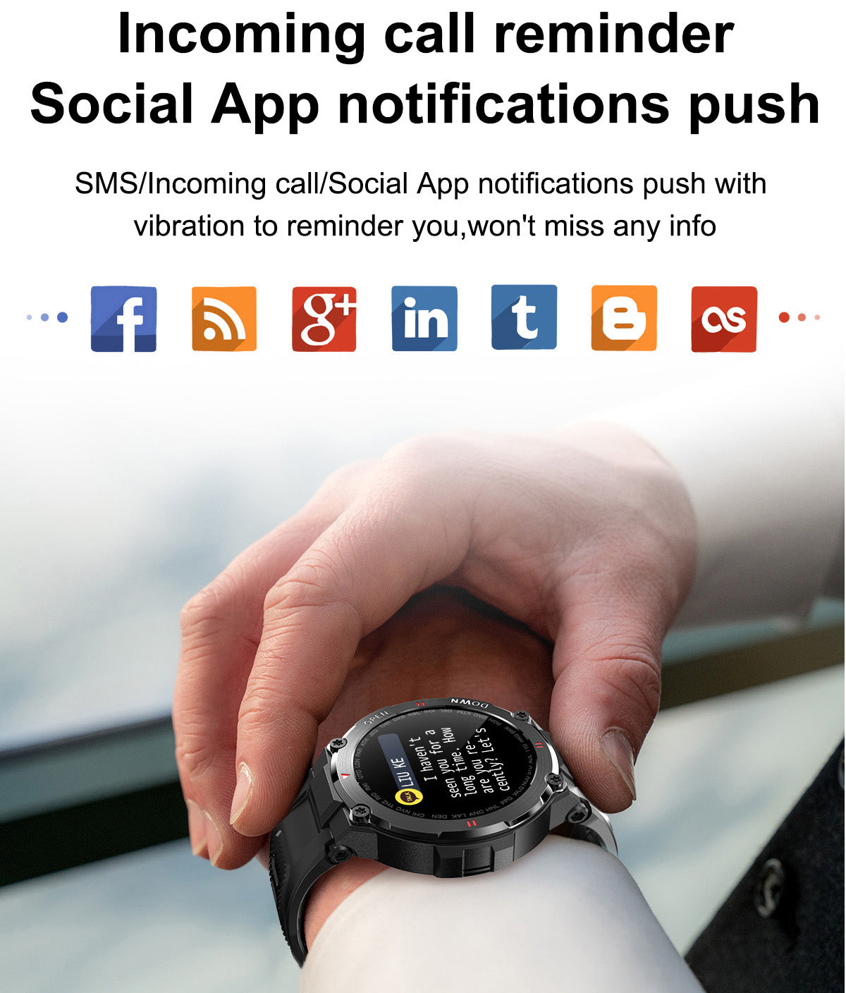 Smart Watch Outdoor Waterproof Sports Watch 1.28'' Multiple Sport Modes for Android iPhones Black/Green/Gray