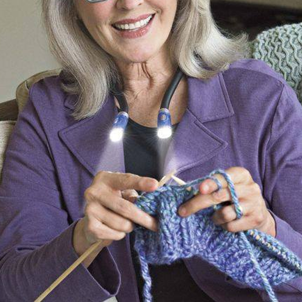 Skorter | Wearable Neck Lamp with LED for Knitting, Crocheting and Reading – Handsfree Light
