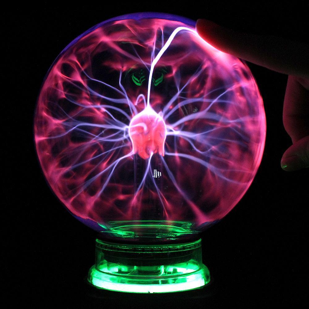 Skorter | PlasmaNova Plasma Ball Night Light | Interactive Lighting | Decorative Table Lamp | Perfect for Home and Office