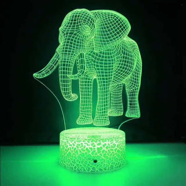 Skorter | LumiElephant - 3D LED Night Light with Color Change and Optical Illusion
