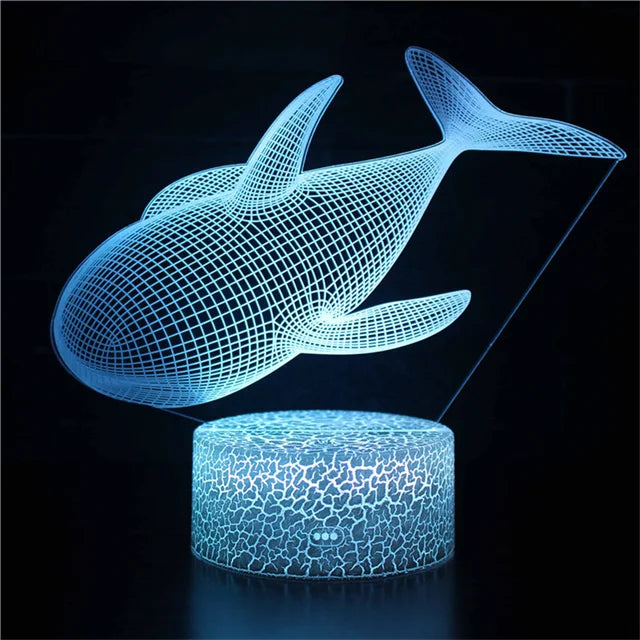 Skorter | AquaGlow – 3D LED Night Light with Whale Illusion for Children's Room
