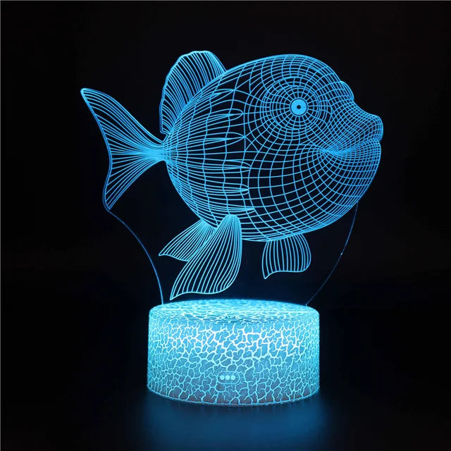 Skorter | AquaGlow – 3D LED Night Light with Whale Illusion for Children's Room