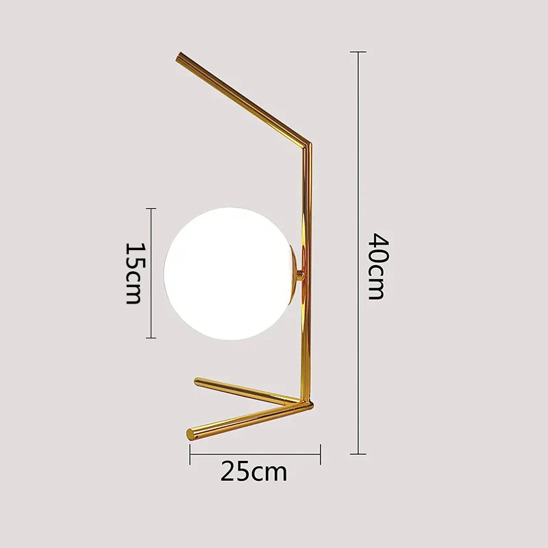 Skorter | RadiantGlow - Modern Table Lamp with Elegant Glass Sphere