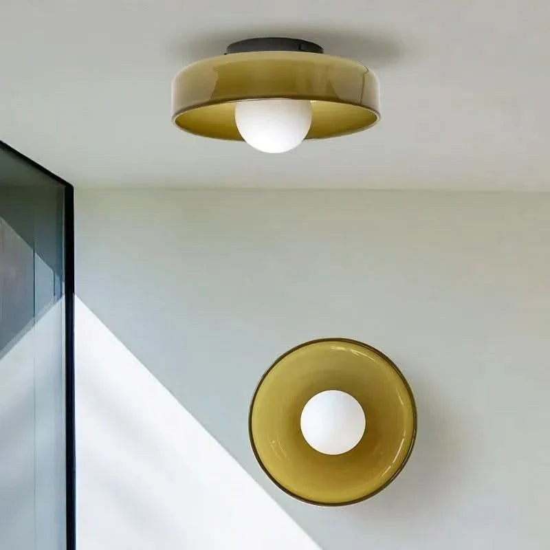 Skorter | GLASSGLOW CEILING LIGHT – Scandinavian ceiling lamp made of glass for a warm & minimalist living ambience