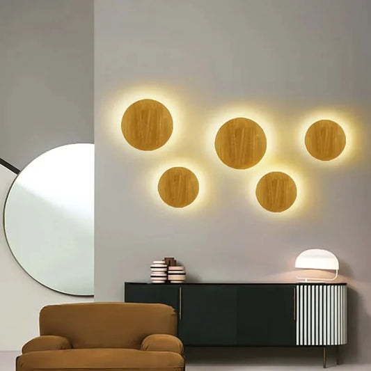 Skorter | LuxeRadiant Scandinavian Wooden Wall Lamp