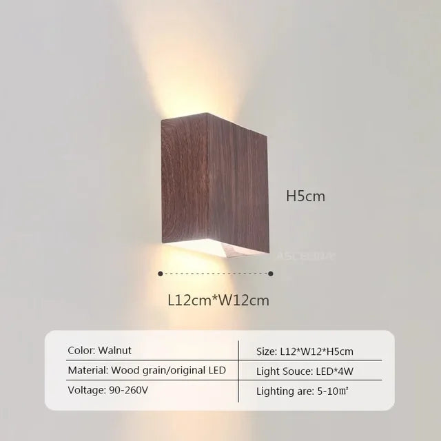 Skorter | LumiOak - Wooden wall lamp