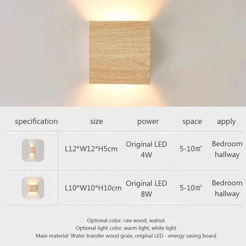 Skorter | LumiOak - Wooden wall lamp
