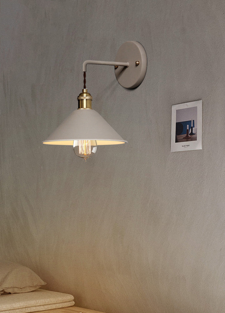 Skorter | Nordic Industrial Cone White Wall Lamp