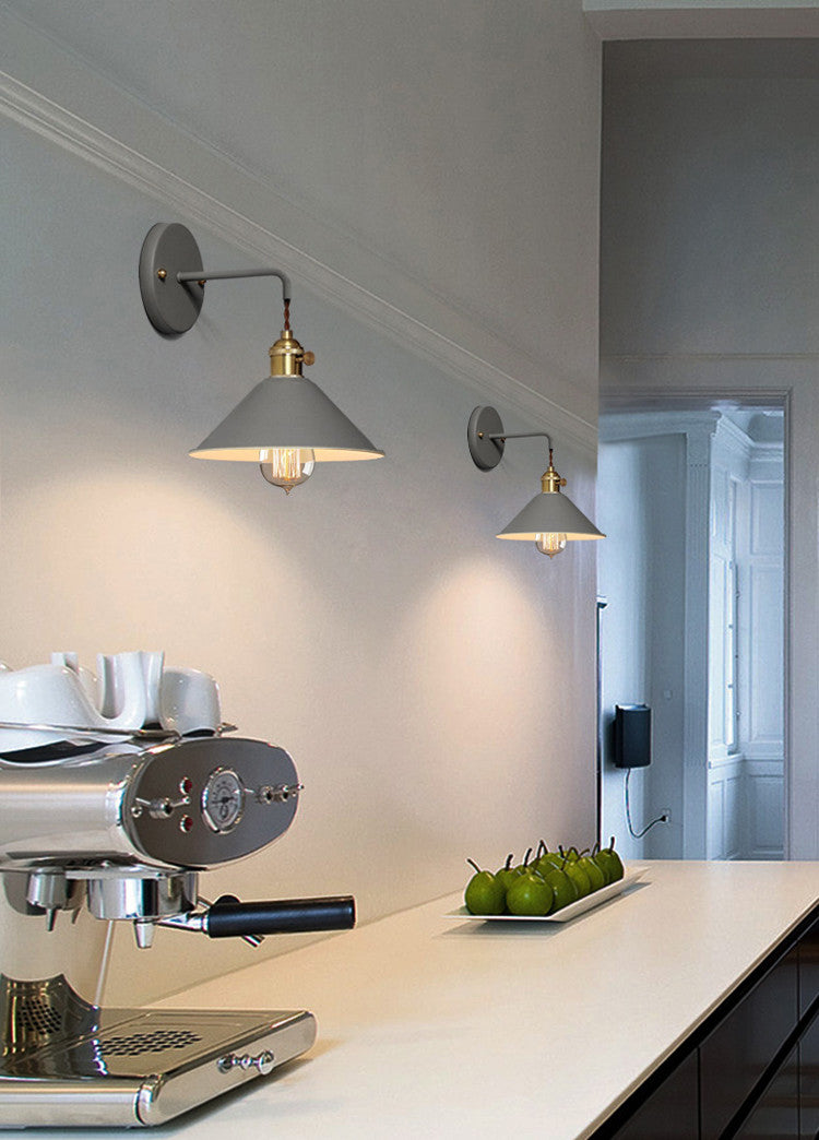 Skorter | Nordic Industrial Cone Yellow Wall Lamp