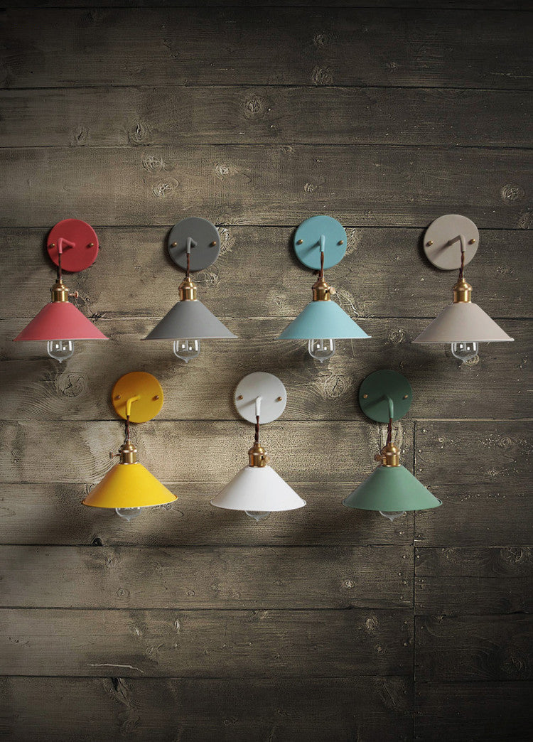 Skorter | Nordic Industrial Cone Blue Wall Lamp