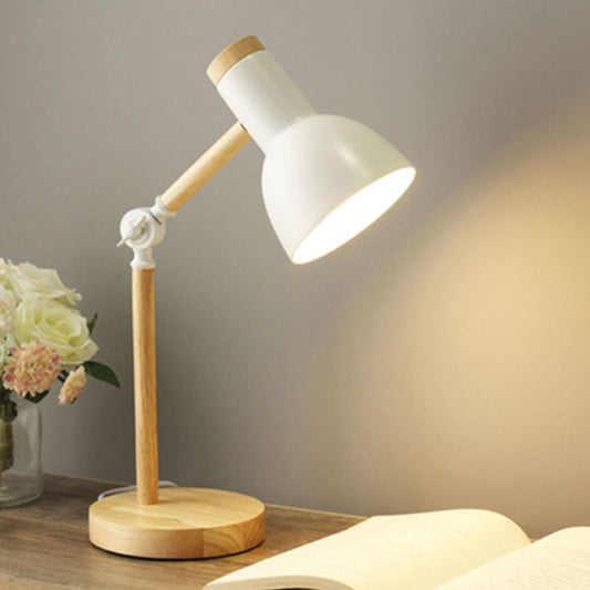 Skorter | Nordic Iron Wood LED Table Lamp