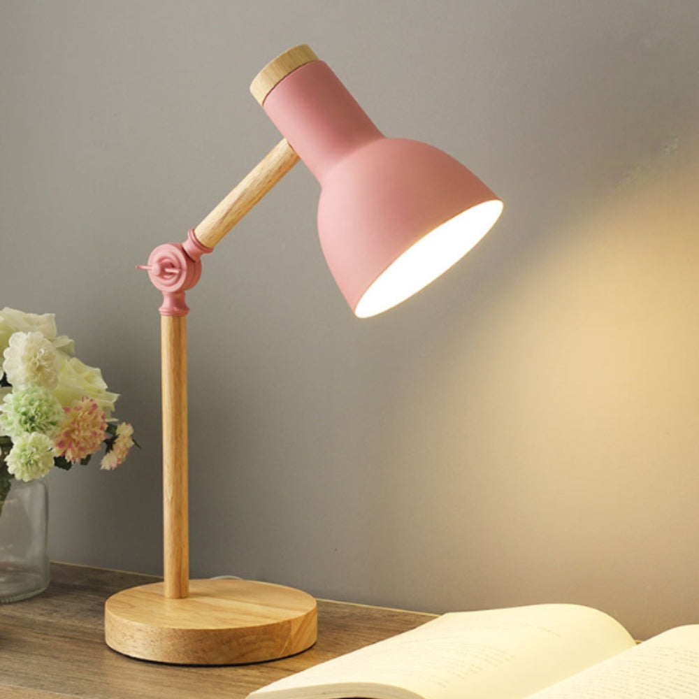 Skorter | Nordic Iron Wood LED Table Lamp