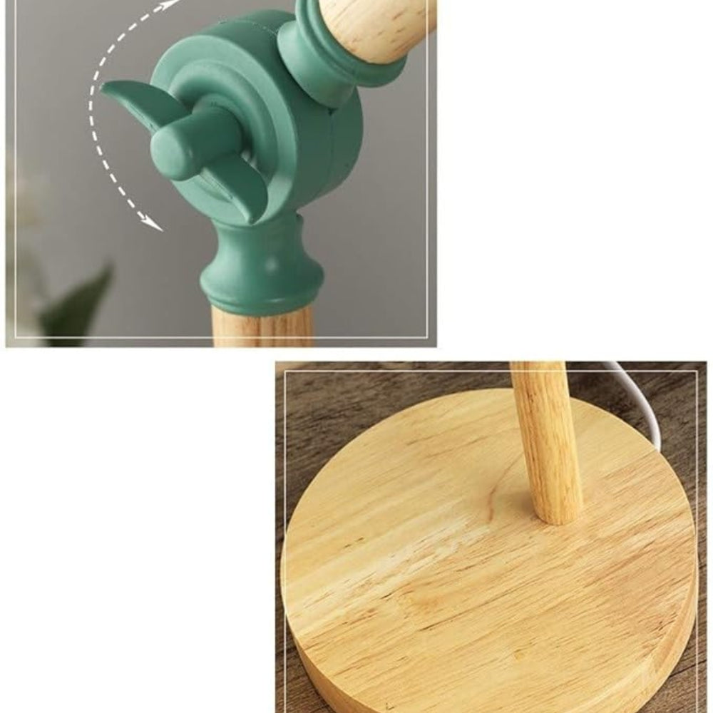 Skorter | Nordic Iron Wood LED Table Lamp