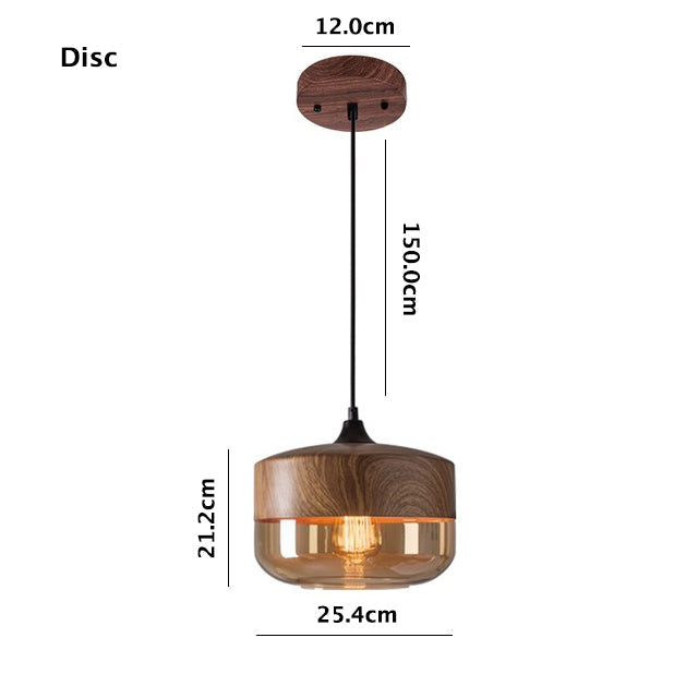 Skorter | Nordic Trelux pendant lamp with tea-colored glass shade