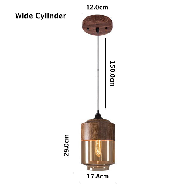 Skorter | Nordic Trelux pendant lamp with tea-colored glass shade