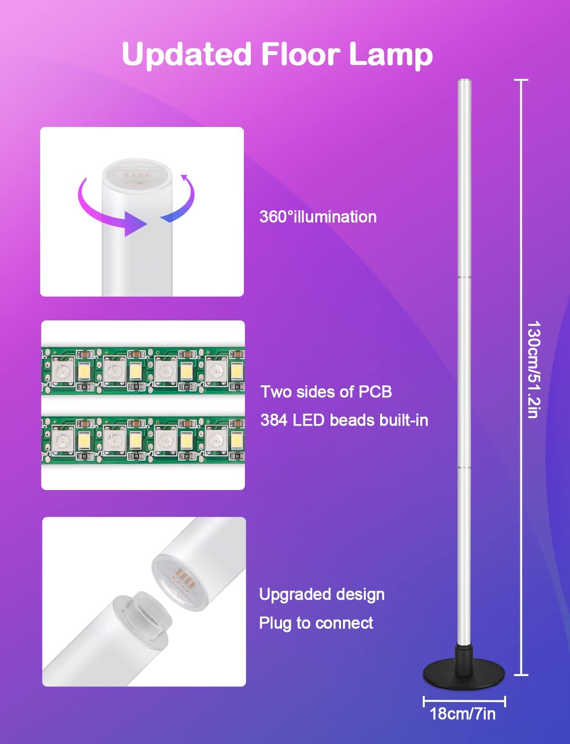 Skorter | Illuminated Corner Lamp with 360 Degrees LED