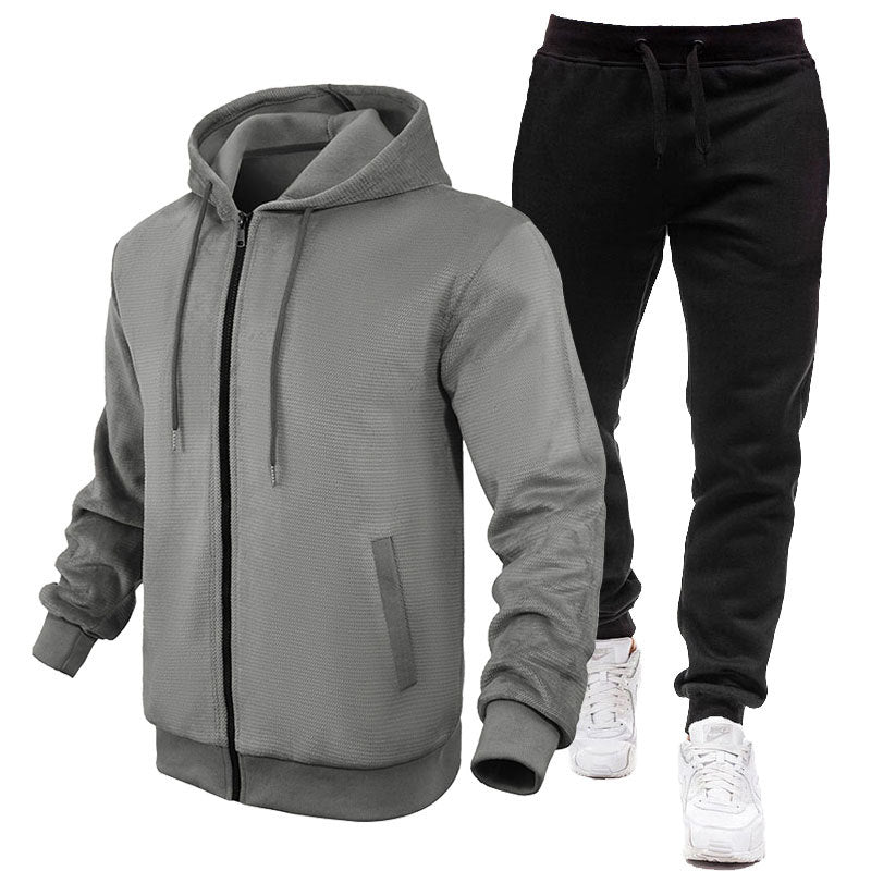Men's sporty hoodie and tracksuit with fleece lining and practical pockets Skorter