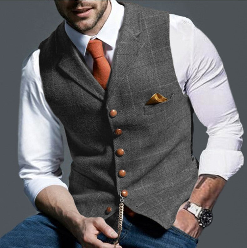 Men's stylish elegant vest with fine fabric Skorter