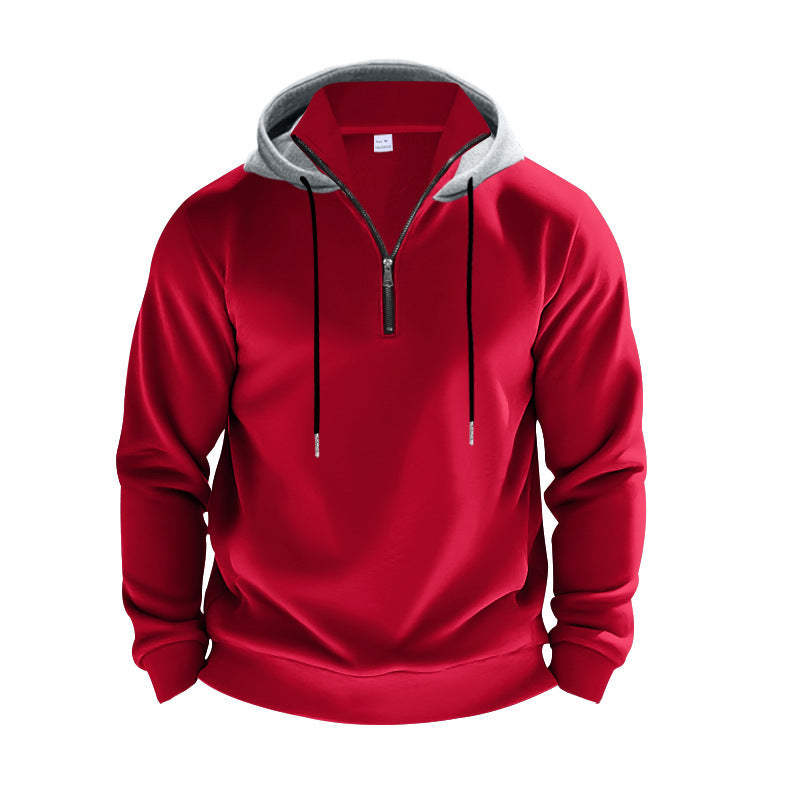 Men's sporty hoodie with half-zip and breathable material Skorter