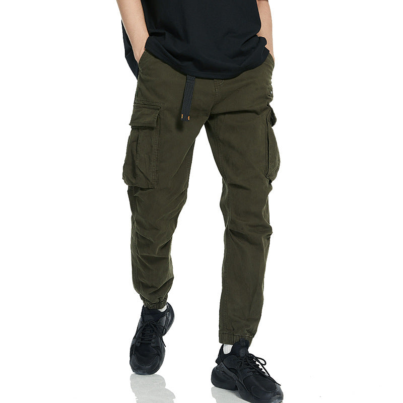 Men's cargo pants with elastic waistband and deep pockets Skorter