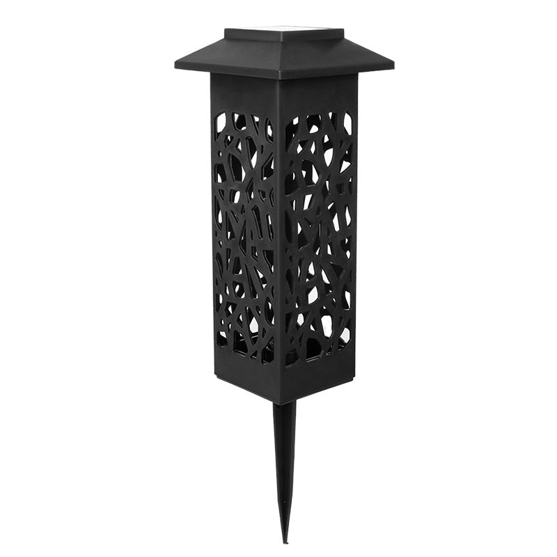 Skorter | Outdoor Solar Hollow Square Column LED Patio Lawn Ground Stake Light