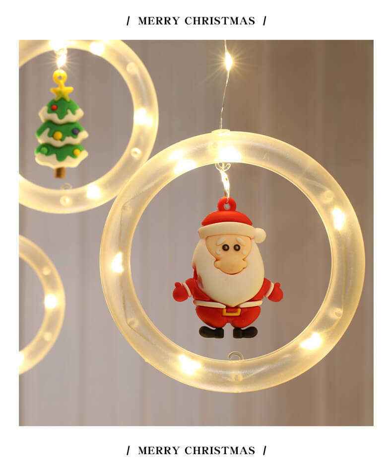 Skorter | Christmas wreath doll hanging decoration 10 LED USB string lights