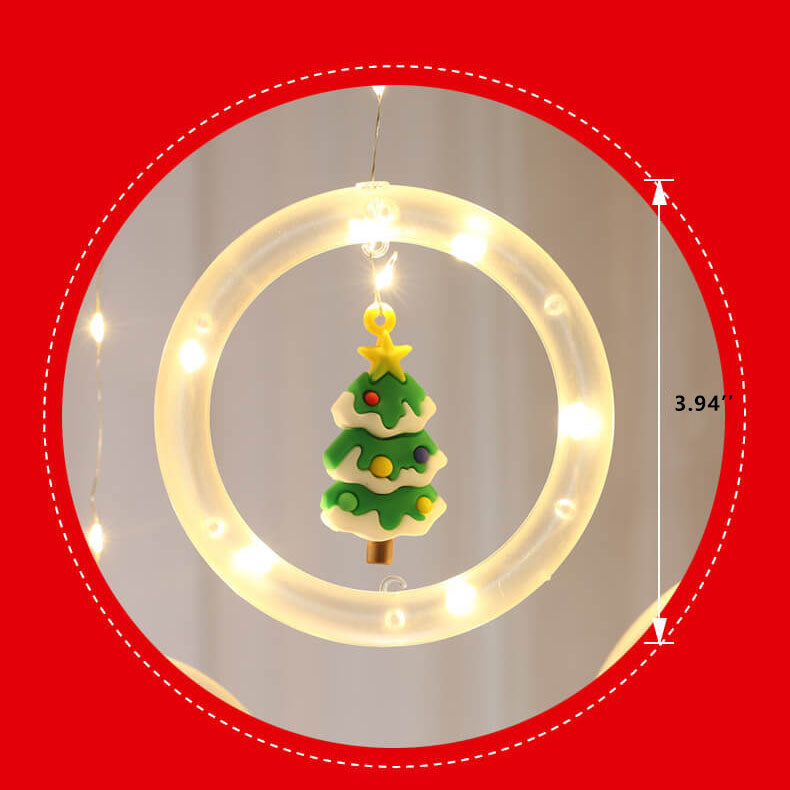Skorter | Christmas wreath doll hanging decoration 10 LED USB string lights