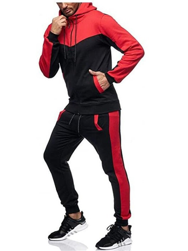Men's sporty tracksuit with hood and practical pockets Skorter