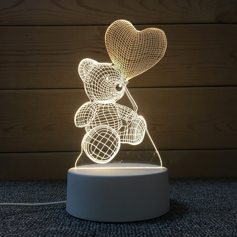 skorter | 3d Love Bear Night Light