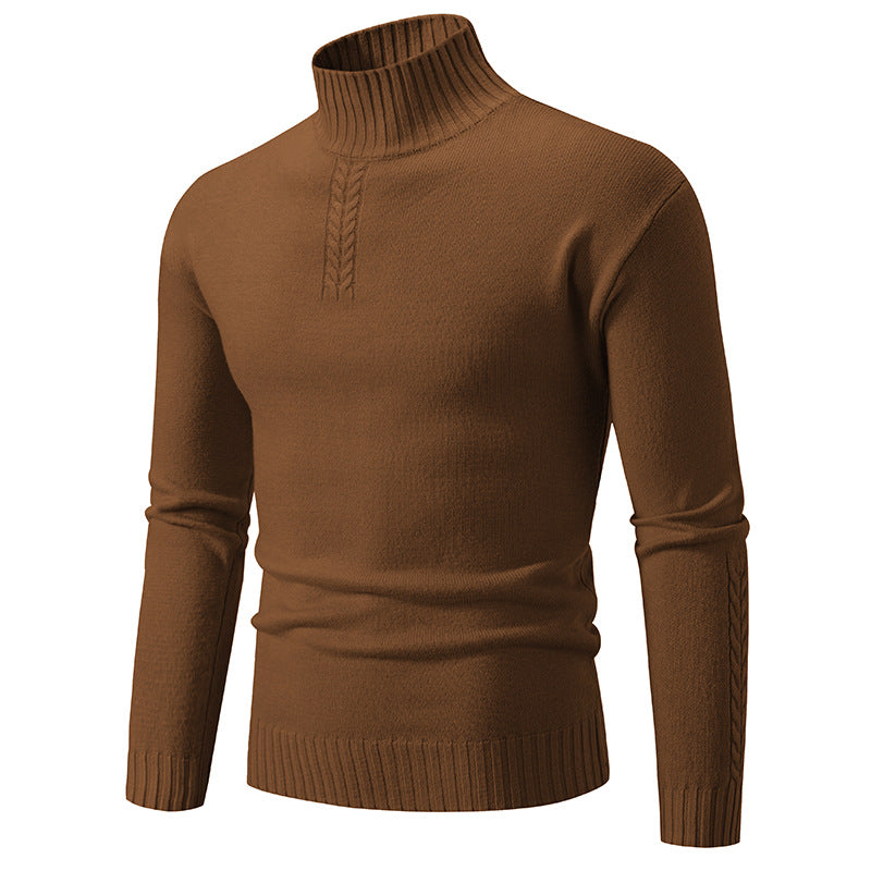 Men's turtleneck sweater made of coarse knit Skorter