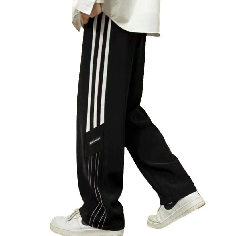 Men's sporty casual pants with modern side details Skorter