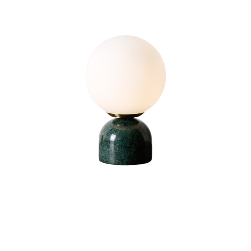 Skorter | Marnor | Marble Table Lamp with Glass Shade – Scandinavian Minimalist Design