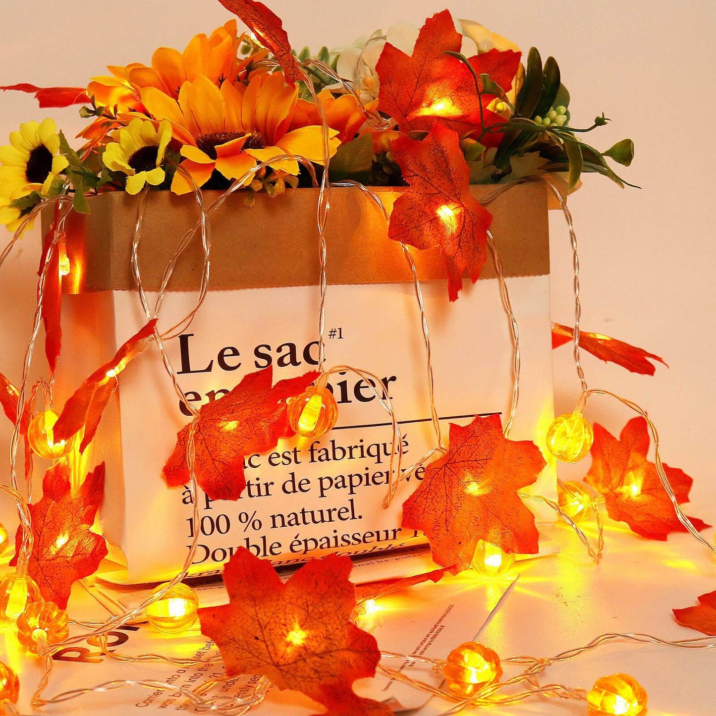 Skorter | Maple Leaf Pumpkin LED Lights Festival Party Decoration Battery String Lights