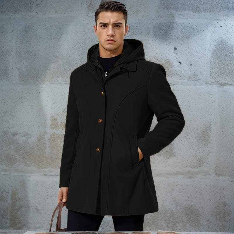 Men's transitional jacket with hood and modern detailing Skorter
