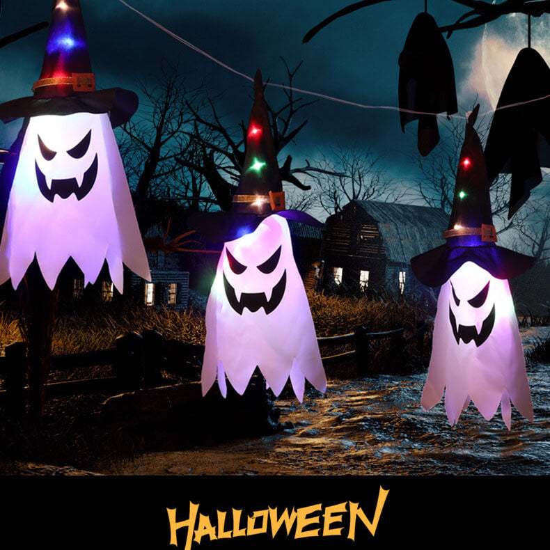 Skorter | Halloween Ghost Wizard Hat Color Light Fabric 1/5 Light Battery USB LED String Lights