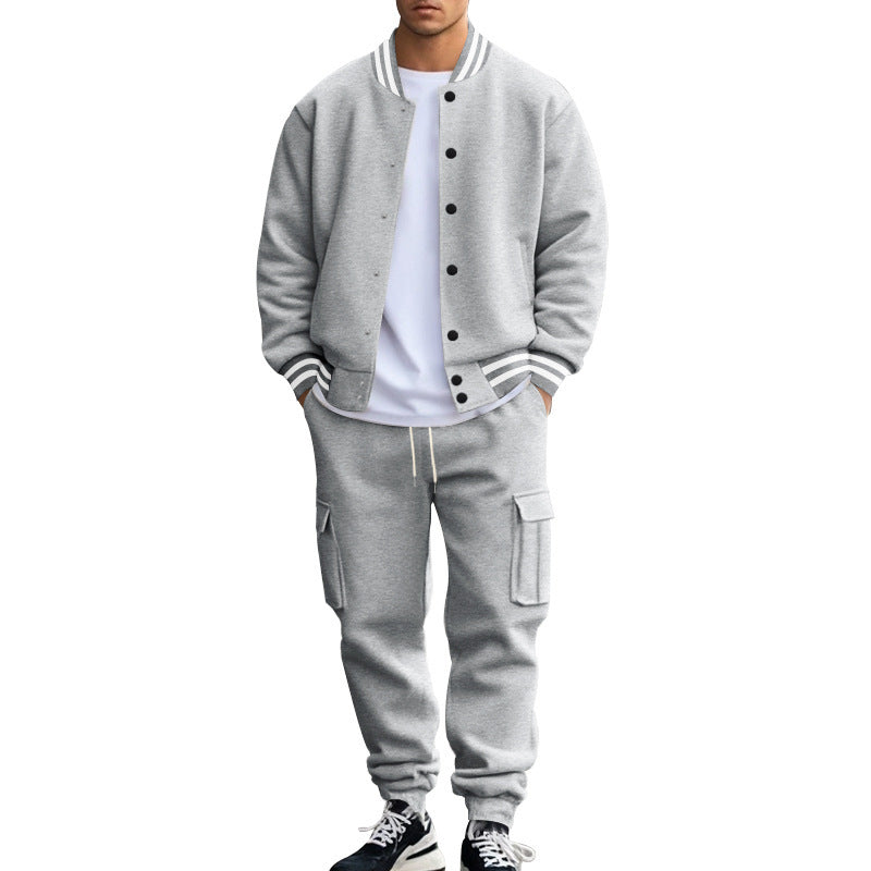 Men's sporty tracksuit with functional pockets and elastic waistband Skorter