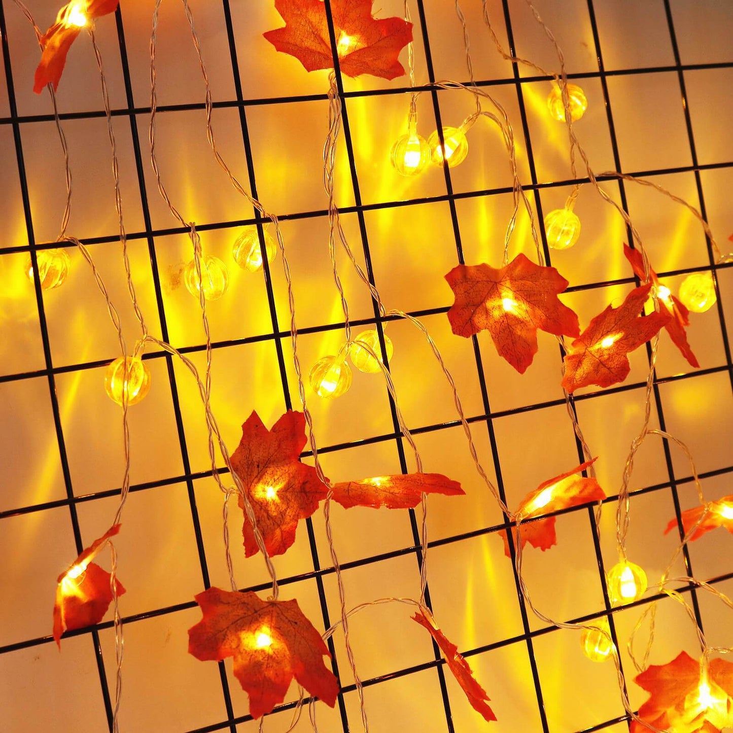Skorter | Maple Leaf Pumpkin LED Lights Festival Party Decoration Battery String Lights