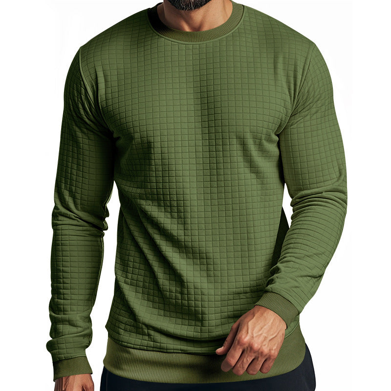 Men's long sleeve sweatshirt with textured design and elastic cuffs Skorter