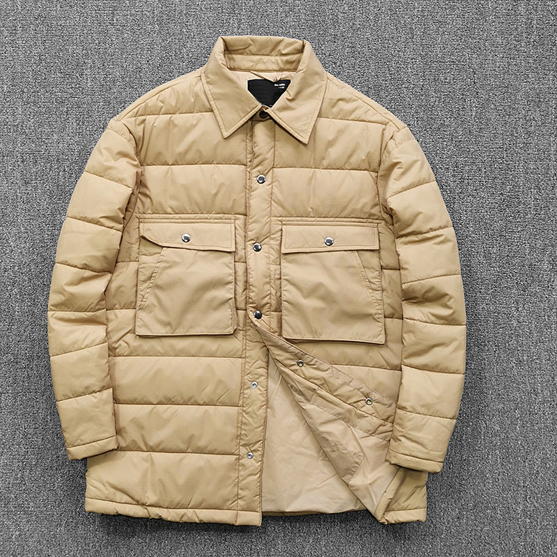 Men's quilted overshirt jacket with practical flap pockets and sturdy collar Skorter