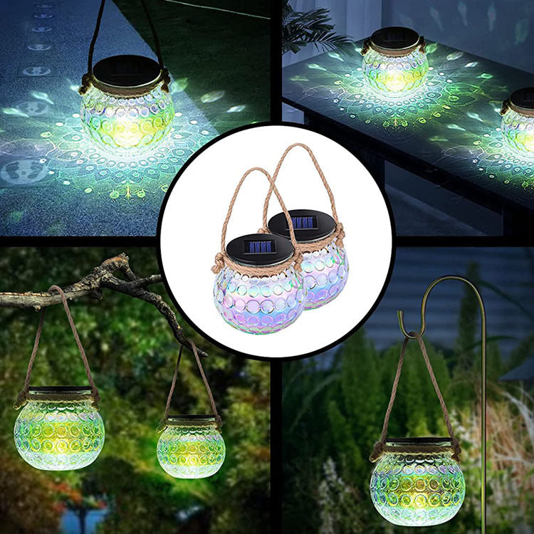 Skorter | Solar broken glass bottle LED outdoor decorative hanging light