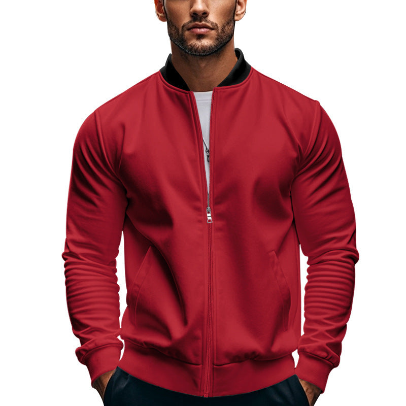 Men's sporty bomber jacket with high collar and practical pockets Skorter