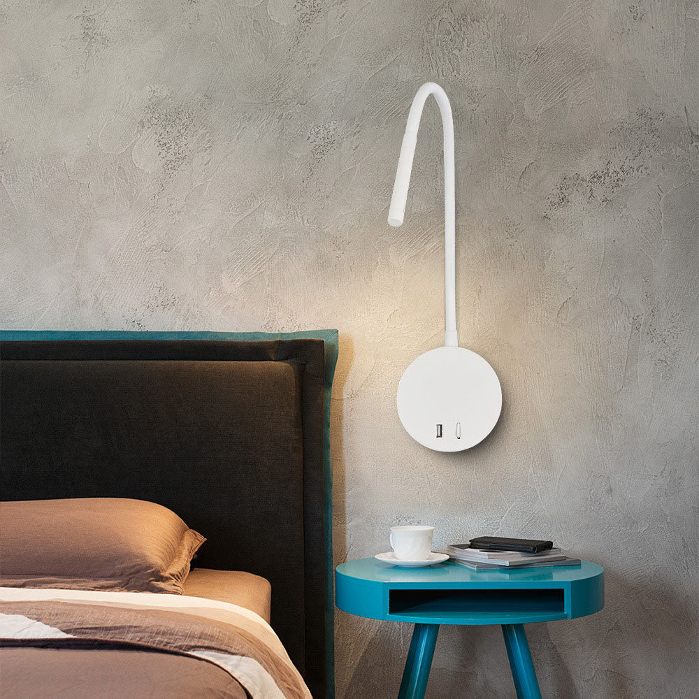 Skorter | Minimalistic USB rechargeable silicone spotlight LED reading wall lamp