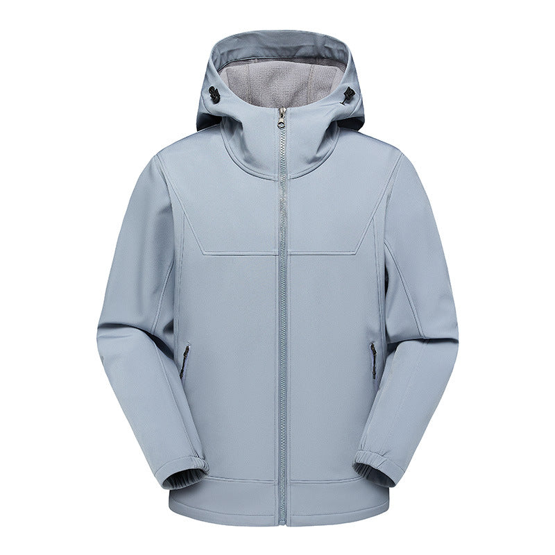 Men's technical multifunction jacket with adjustable hood collar and water-repellent material Skorter